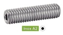 [ISO 4026] VIS SANS TETE SIX PANS CREUX BOUT PLAT - INOX A2 (SIMILAR DIN 913, NFE27-180, UNI 5923)