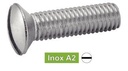 [DIN 964] PARAFUSO DE MÁQUINA COM CABEÇA ESCALONADA E FENDA - AÇO INOXIDÁVEL A2 (similar ISO 2010, NFE25-124, UNI 6110)