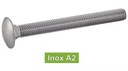 [DIN 603] VIS A METAUX TETE RONDE COLLET CARRE - INOX A2 (NFE27-351, UNI 5731)