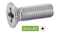 [DIN 965] VITI A TESTA SVASATA CON INCROCIO A CROCE - ACCIAIO INOSSIDABILE A2 (simile a ISO7046, NFE25-119, UNI 7688)