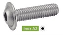 TORNILLOS CABEZA ABOMBADA CON HEXAGONO INTERIOR Y COLLAR - Acero inoxidable a2