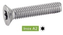 [ISO 14581] PARAFUSOS DE MÁQUINA COM CABEÇA ESCAREADA DE SEIS LÓBULOS - AÇO INOXIDÁVEL A2 (similares à DIN 965)