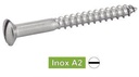 [DIN 95] PARAFUSO DE MADEIRA COM CABEÇA EMBREADA E FENDIDA - AÇO INOXIDÁVEL A2 (NFE25-605, UNI 703)