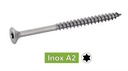 VITI TRUCIOLARI TESTA SVASATA 6 LOBI FILETTATURA PARZIALE - ACCIAIO INOX A2