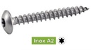 TORNILLOS PARA MADERA CABEZA ALOMADA SEIS LOBULADOS PARA PERNIOS - Acero inoxidable a2