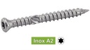 VIS POUR TERRASSE TETE FRAISEE REDUITE SIX LOBES DOUBLE FILET - INOX A2