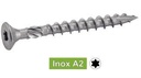 VIS POUR BOIS TENDRE TETE FRAISEE SIX LOBES - INOX A2