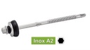 HEXAGON HEAD SELF DRILLING SCREWS WITH WINGLETS AND EPDM WASHER PT3 - Stainless steel a2