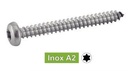 [ISO 14585] VIS A TOLE TETE CYLINDRIQUE LARGE SIX LOBES - INOX A2 (SIMILAR DIN 7981)
