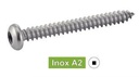 [DIN 7981] TORNILLOS ROSCA CHAPA CABEZA ALOMADA CON HUECO CUADRADO - Acero inoxidable a2 (similar ISO 7049, NFE25-658, UNI 6954)