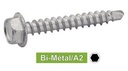 VITI AUTOPERFORANTI TESTA ESAGONALE CON FLANGIA PUNTA 1 - BIMETALLICHE / A2