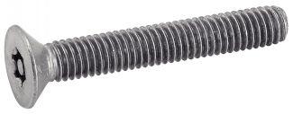[DIN 7991] METRIC THREAD SECURITY SCREWS FLAT HEAD SIX LOBE RECESS WITH PIN - Stainless steel a2 (ISO 10642, UNI 5933)