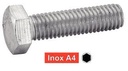 [DIN 933] PARAFUSO METÁLICO CABEÇA SEXTAVADA ROSCA COMPLETA - AÇO INOXIDÁVEL A4 (similar ISO 4017, NFE25-114, UNI 5739)