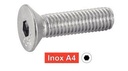 [ISO 10642] PARAFUSOS DE METAL COM CABEÇA ESCAREADA E HEXÁGONO - AÇO INOXIDÁVEL A4 (similares à norma DIN 7991)