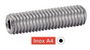 [ISO 4026] VIS SANS TETE SIX PANS CREUX BOUT PLAT - INOX A4 (SIMILAR DIN 913, NFE27-180, UNI 5923)