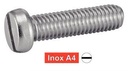 [DIN 84] PARAFUSO METÁLICO DE CABEÇA CILÍNDRICA FENDIDA - AÇO INOXIDÁVEL A4 (similar ISO 1207, NFE25-127, UNI 6107)