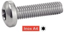 [ISO 14583] TORNILLOS CABEZA CILÍNDRICA ABOMBADA SEIS LOBULADOS - Acero inoxidable a4 (similar DIN 7985)