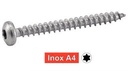 VITI PER TRUCIOLARE TESTA CILINDRICA A 6 LOBI - ACCIAIO INOX A4