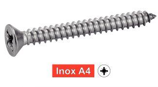 [DIN 7982] POZIDRIVE COUNTERSUNK HEAD SELF TAPPING SCREWS - Stainless steel a4 (similar ISO 7050, NFE25-656, UNI 6955)