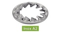 [DIN 6798 J] ARANDELAS DE ABANICO CON DENTADURA INTERIOR - Acero inoxidable a2 (NFE27-625, UNI 8842)