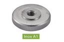 [DIN 467] PORCAS RECARTILHADAS DE BAIXO TIPO - AÇO INOXIDÁVEL A1 (UNI 6603)