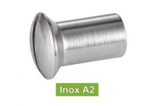 SLOTTED RAISED COUNTERSUNK HEAD SLEEVE NUTS - Stainless steel a2