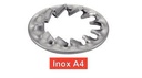 [DIN 6798 J] ARRUELAS DENTIDAS INTERNAS JZ - VENTILADOR - - AÇO INOXIDÁVEL A4 (NFE27-625, UNI 8842)