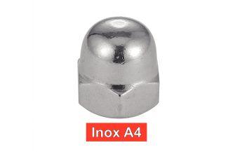 [DIN 1587] PORCAS DE CAPA - AÇO INOXIDÁVEL A4 (UNI 5721)
