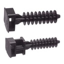 SUPORTE DE PAREDE PRETO PARA AGRAVAÇÃO - FORMATO DE PINO - NYLON 6.6