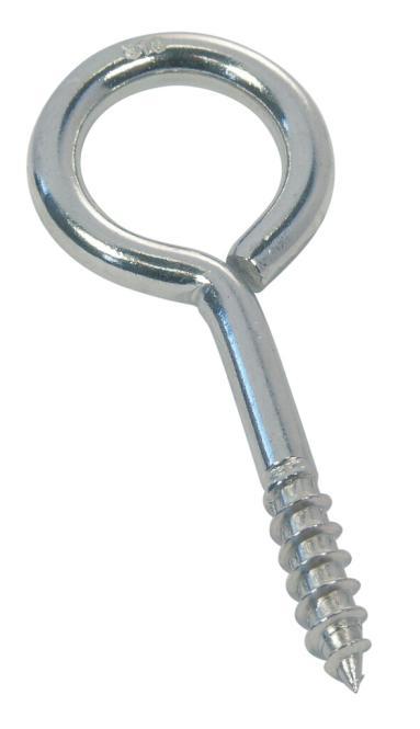 SCREW EYE WITH WOOD THREAD - STAINLESS STEEL A4