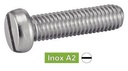 [DIN 84] VIS A METAUX TETE CYLINDRIQUE FENDUE - INOX A2 (SIMILAR ISO 1207, NFE25-127, UNI 6107)