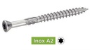 VIS POUR TERRASSE TETE  FRAISÉE RÉDUITE SIX LOBES SIMPLE FILET - INOX A2