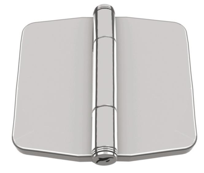 CHARNIÈRE AVEC COUVERCLE À DÉCLIC - INOX A4