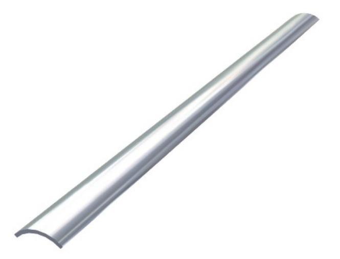 LISTON DE PROTECTION DEMI-ROND ET CREUX, PERCÉ - INOX A4