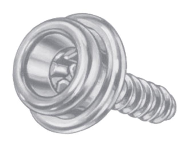 BOUTON DURABLE-DOT AVEC VIS BOIS - INOX A2/LAITON