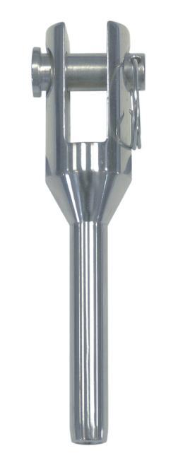  TERMINALE A FORCELLA, LAVORATO - ACCIAIO INOX A4