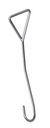  GANCIO PER CHIUSA CON MANIGLIA TRIANGOLARE - ACCIAIO INOX A4