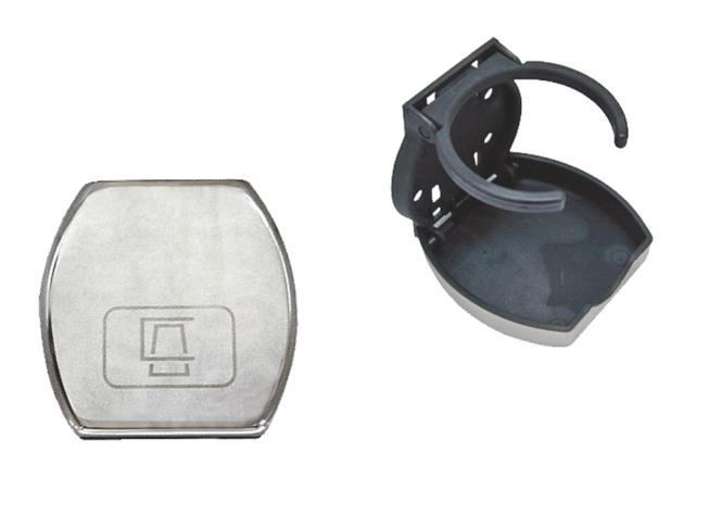  PORTABEVANDE PIEGHEVOLE CON COPERTURA IN ACCIAIO INOX - ACCIAIO INOX A2/PLASTICA
