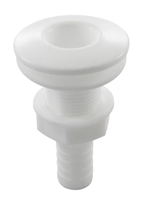  THRU-HULL WITH HOSE CONNECTION - NYLON