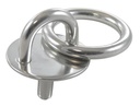  PIASTRA OCULARE ROTONDA CON FILO E ANELLO - ACCIAIO INOX A2