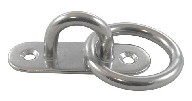  ALÇA OVAL COM ANEL - AÇO INOXIDÁVEL A2