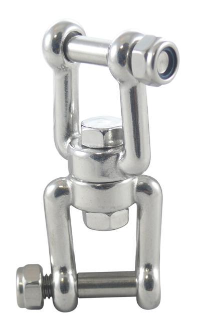 EMERILLON CHAPE-CHAPE AVEC ÉCROU DE SÉCURITÉ - INOX A4