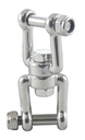 EMERILLON CHAPE-CHAPE AVEC ÉCROU DE SÉCURITÉ - INOX A4
