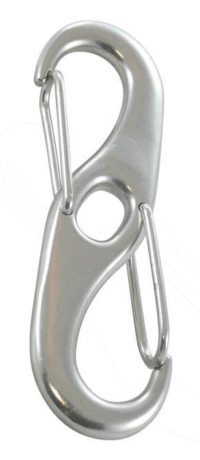  GANCHO DE RESORTE DOBLE - ACERO INOXIDABLE A4
