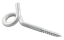  CURL HOOK WITH WOOD THREAD - STAINLESS STEEL A2