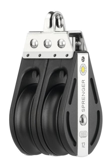  BLOQUE SPRENGER S-BLOCK DE 12 MM CON COJINETE DESLIZANTE - ACERO INOXIDABLE A2/PLÁSTICO
