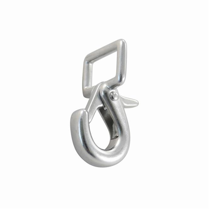  STRAP HOOK WITH SAFETY SNAP - STAINLESS STEEL A4