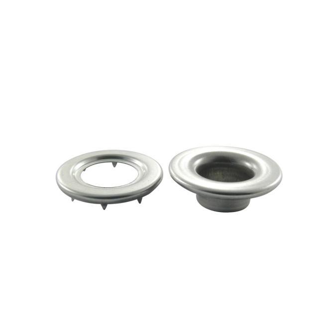  OJAL DE CHAPA DOT CON ARANDELA DE CUELLO DENTADO N.º 1 - ACERO INOXIDABLE A2