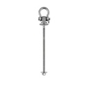  SCREW WITH BOW SHACKLE, METRIC THREAD, MT-SERIES - STAINLESS STEEL A4/PA