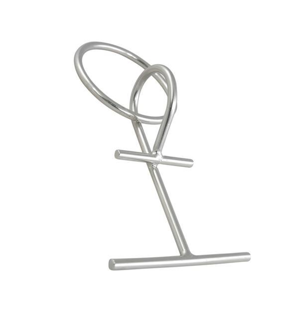  NOTKLAMPE, MIT RING - EDELSTAHL A4